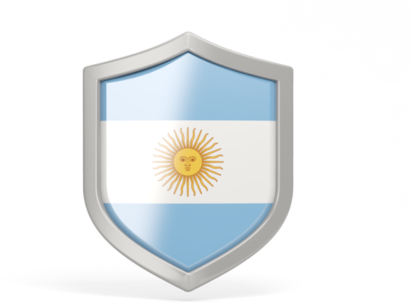 Illustration Of Flag Of Argentina - Argentina Flag Shield Png Clipart (640x480), Png Download