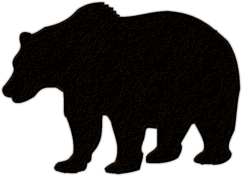 Polar Bear Silhouette Png - Transparent Background Bear Clipart (1074x897), Png Download