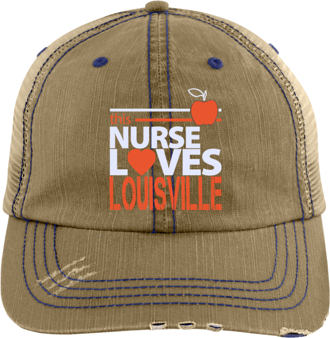 This Nurse Loves Louisville Hat Kentucky Nurse Hat - Trucker Hat Clipart (1155x1155), Png Download