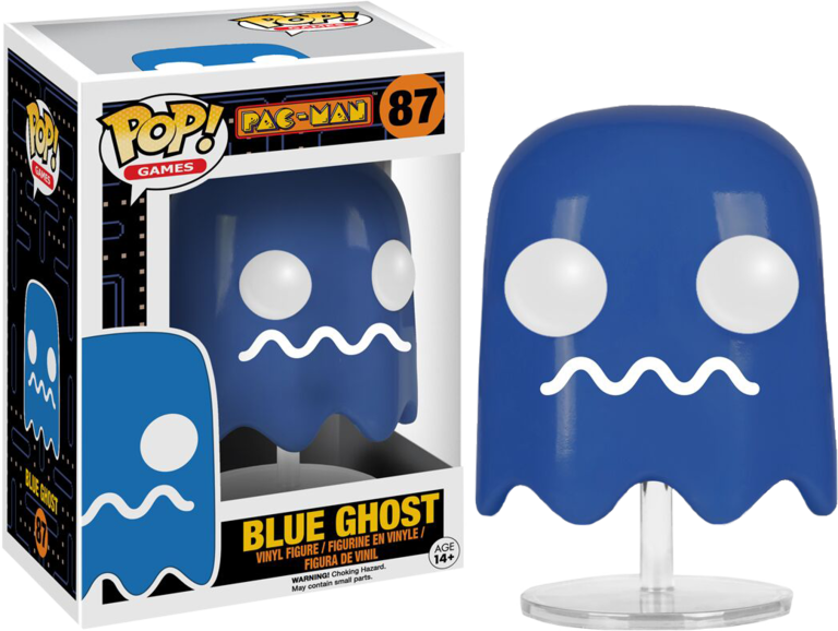 Blue Ghost Pop Vinyl Figure - Figurine Pop Pac Man Clipart (768x578), Png Download