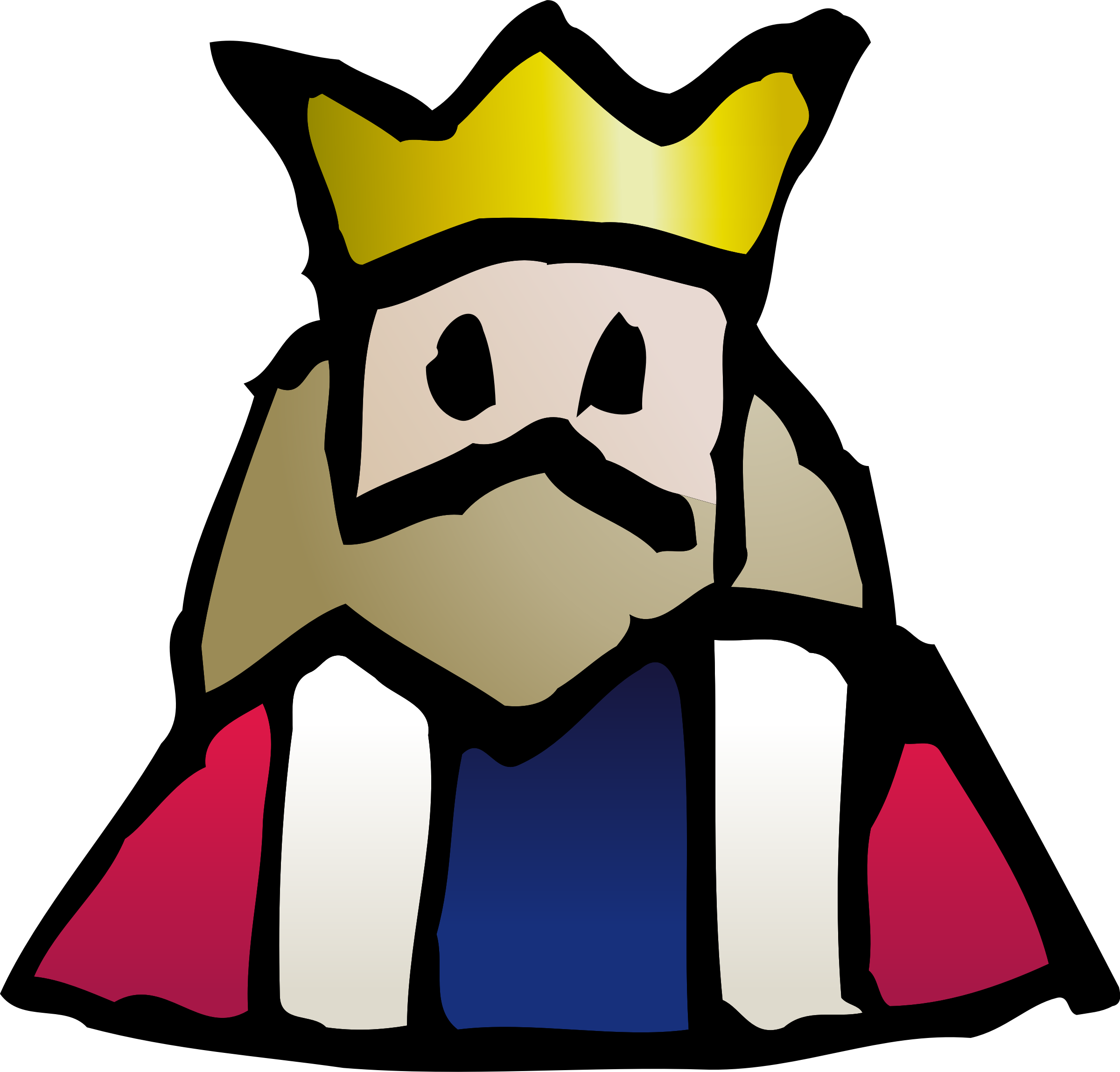 Banner Black And White Stock King - King Icon Clipart (2400x2298), Png Download