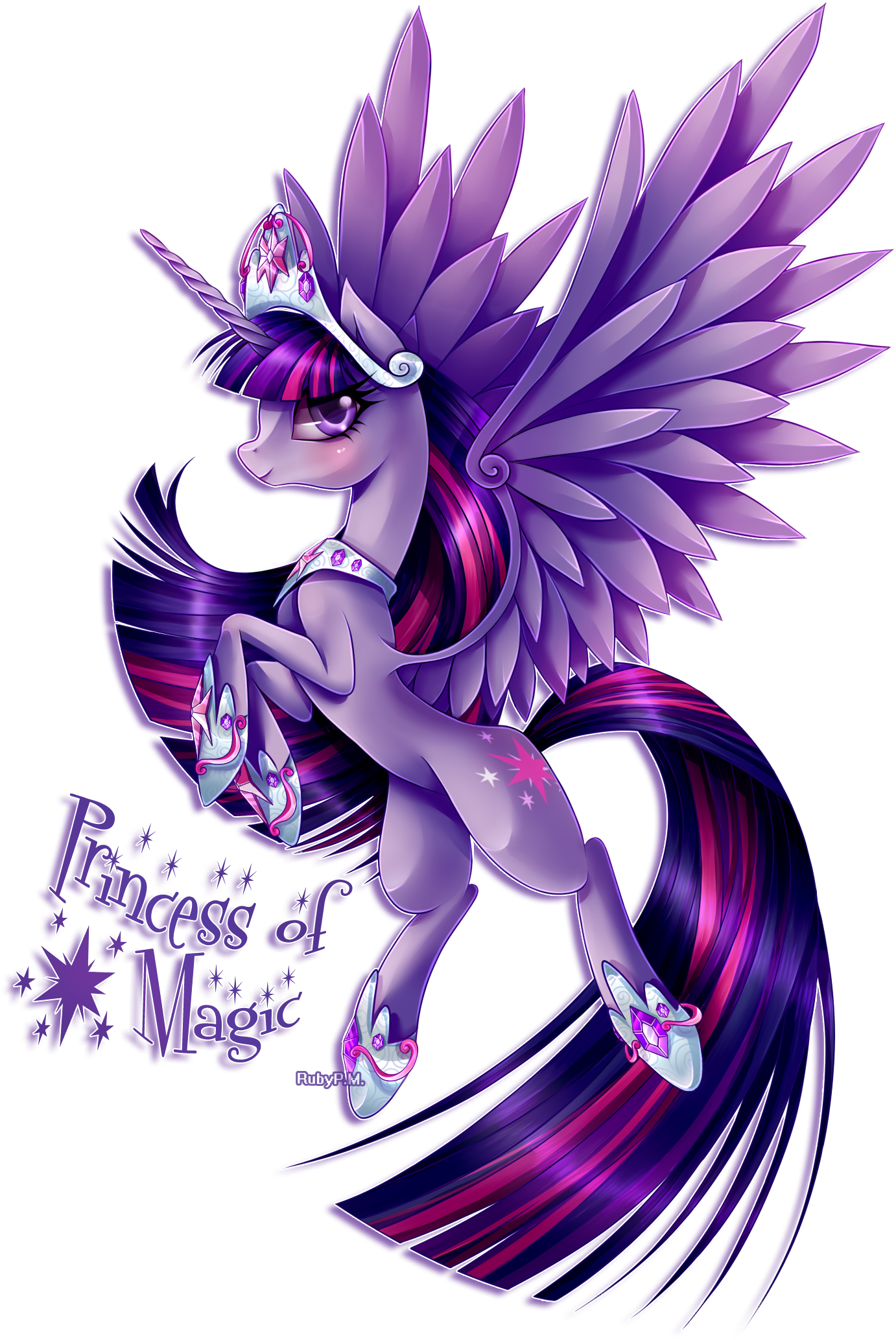 Ic Twilight Sparkle Princess Celestia Rainbow Dash - Twilight Sparkle Princess Of Magic Clipart (1600x2200), Png Download