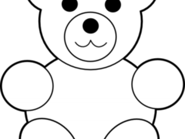 Teddy Bear Clipart Silhouette - Cartoon - Png Download (640x480), Png Download