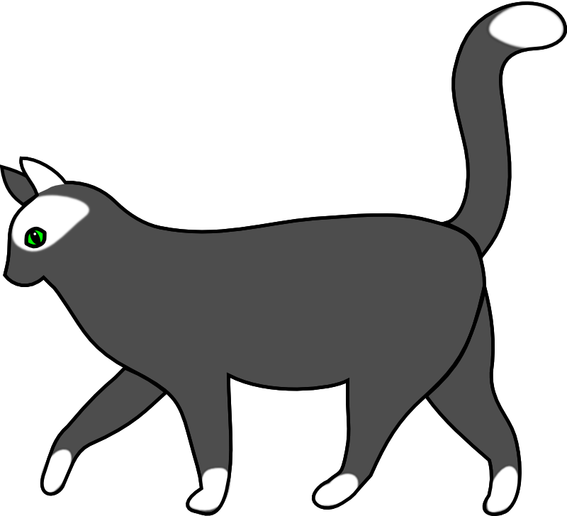 Jpg Free Download Cat Walking Clipart - Cat Walking Clipart Png Transparent Png (800x728), Png Download