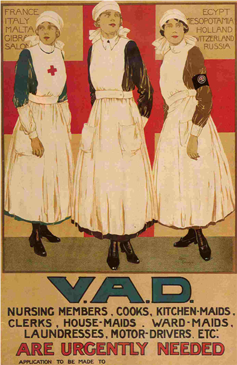 First World War Recruitment Poster By Artist Joyce - Vad Poster Ww1 Clipart (800x716), Png Download