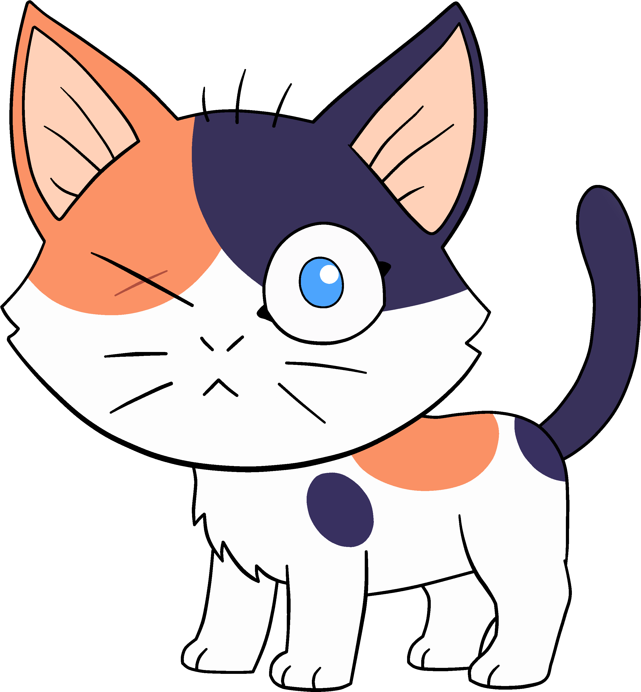 Cartoon Cat Eyes - Steven Universe Garnets Cat Clipart (2000x2000), Png Download