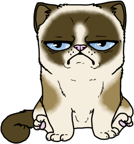 Grumpy Cat Christmas Clipart - Cat Clipart Grumpy - Png Download (1024x768), Png Download