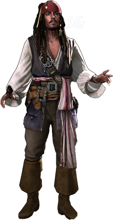 Pirates Of Caribbean Captain Jack Sparrow Png - Jack Sparrow 3d Model Clipart (600x800), Png Download