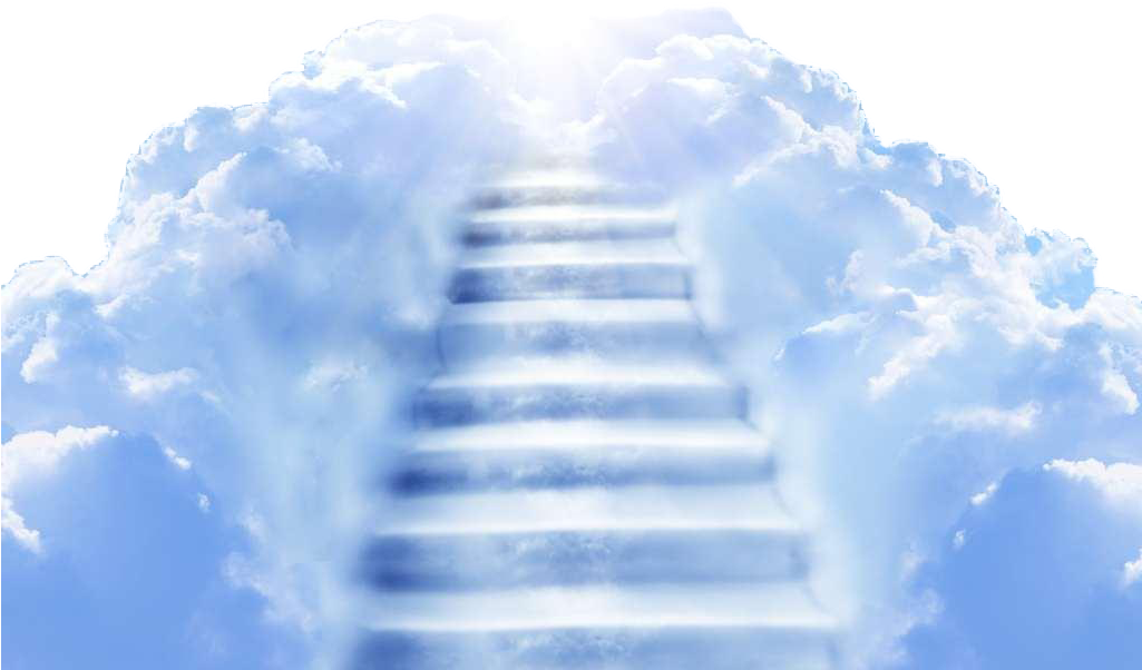 Mq Stairs Stair Heaven Sky Clouds Cloud Blue Sky Air - Transparent Stairway To Heaven Png Clipart (1024x1120), Png Download