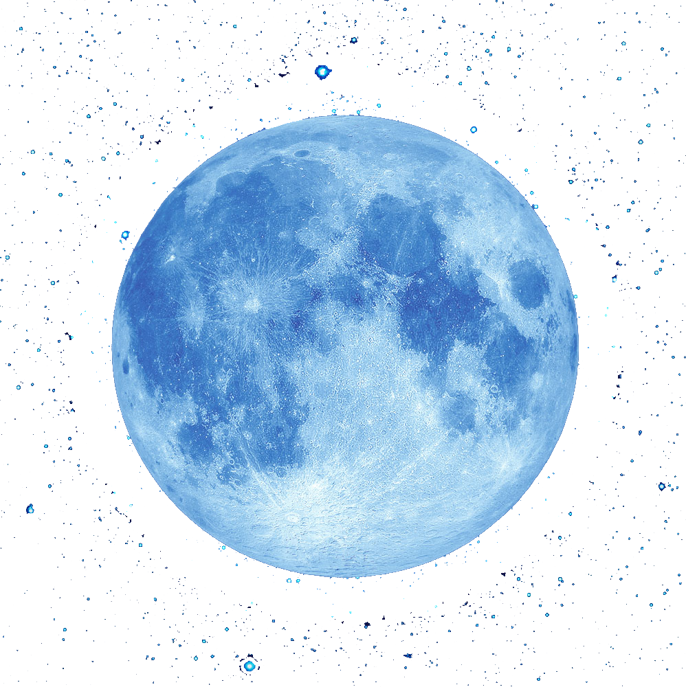 Blue And Full Sky Moon The Clipart Illustration Full Moon Png