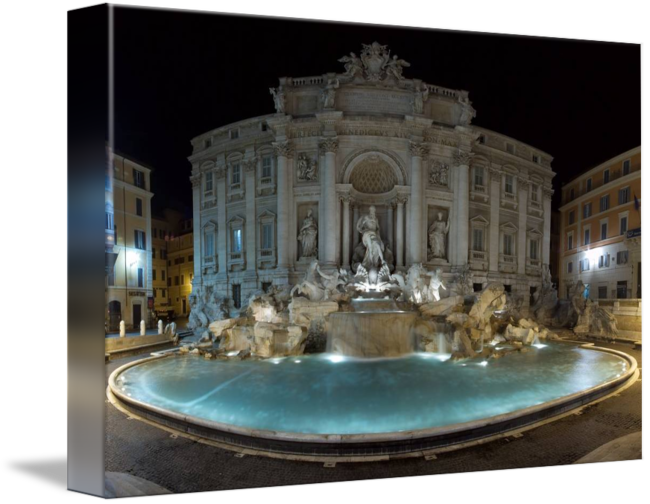 Canvas Trevi Fountain Clipart (650x504), Png Download