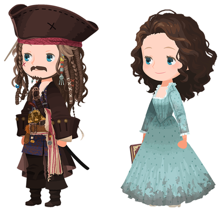 Board The Black Pearl As Jack Sparrow & Carina Smyth - Khux Pirates Clipart (758x774), Png Download