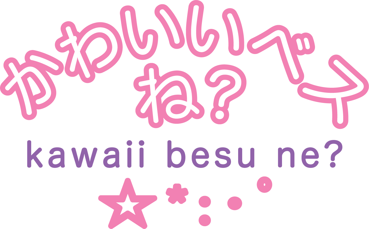 Kawaii Besu Ne - Kawaii Words Png Clipart (1455x903), Png Download