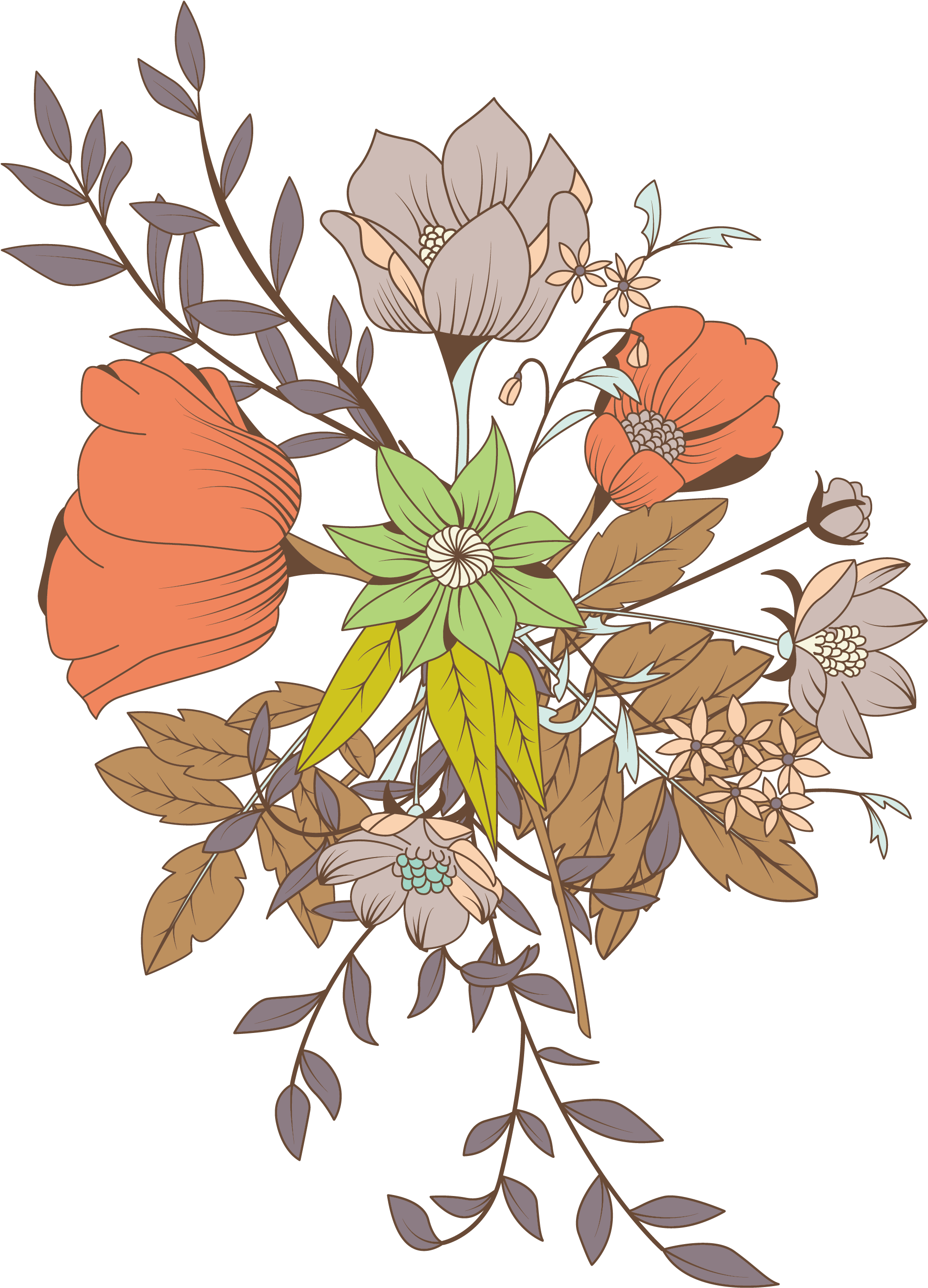 Wedding Invitation Flower Bouquet Drawing , Png Download Clipart (1946x2702), Png Download