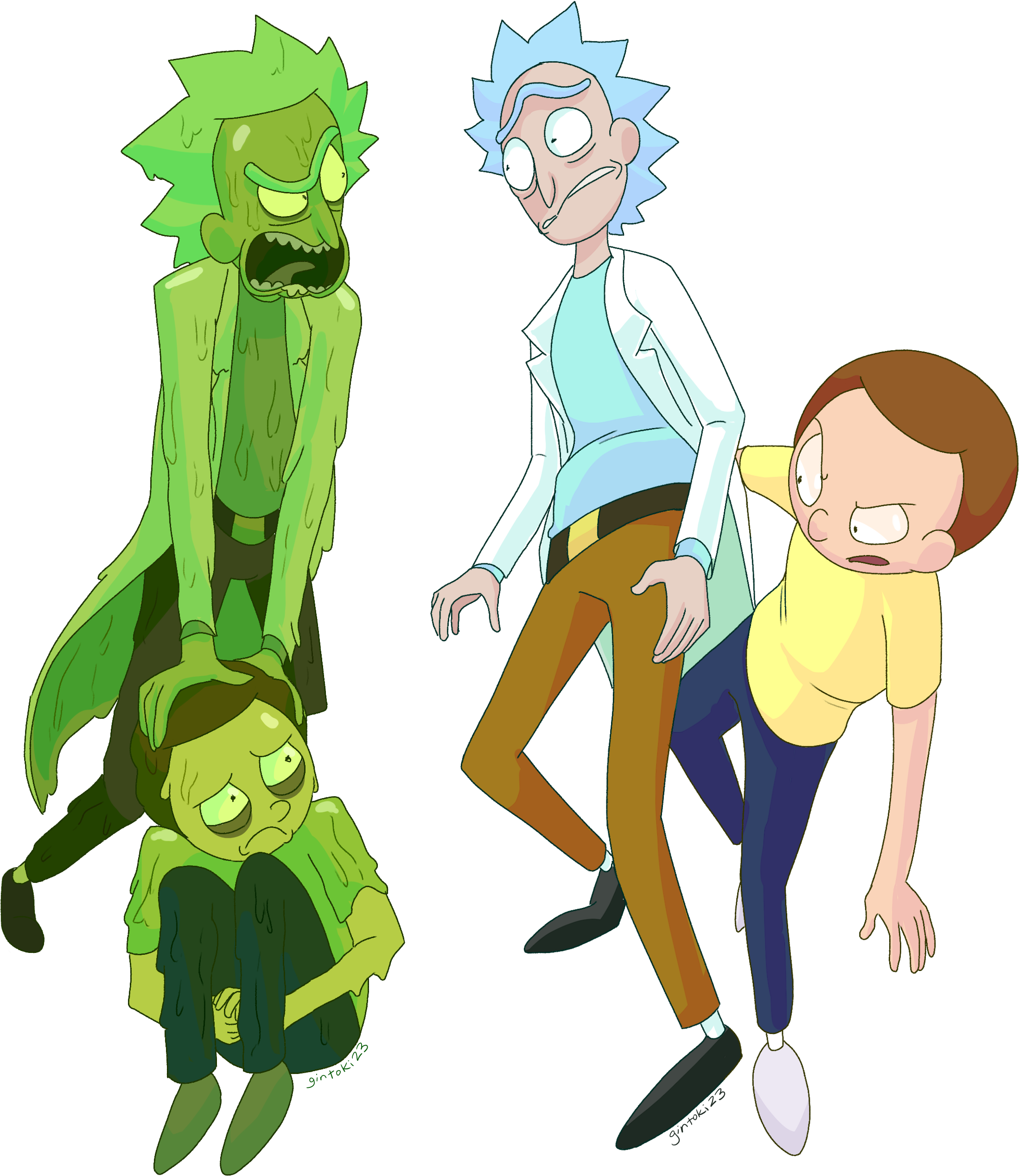 Link - - Toxic Rick Rick And Morty Clipart (2360x2755), Png Download