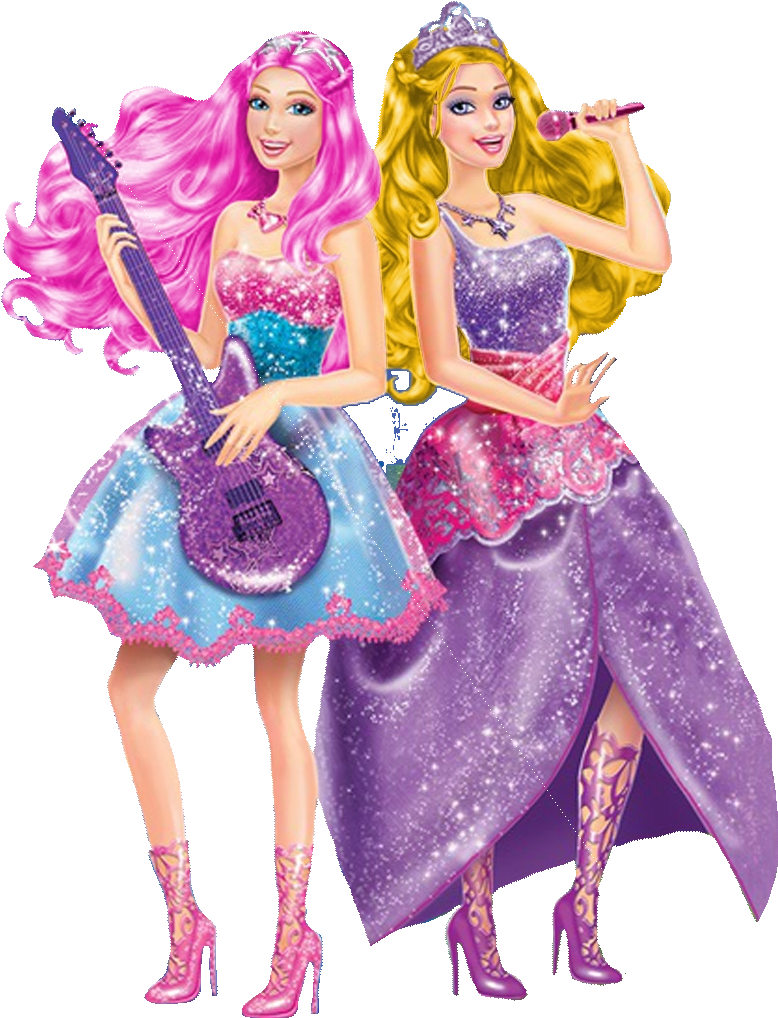 Barbie Rockstar Png - Barbie The Rock Star Clipart (859x1024), Png Download