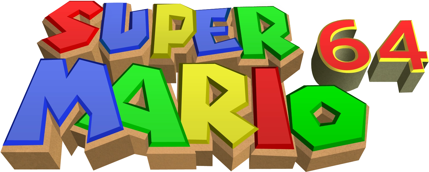 Super Mario 64 N64 Logo Clipart (1487x598), Png Download