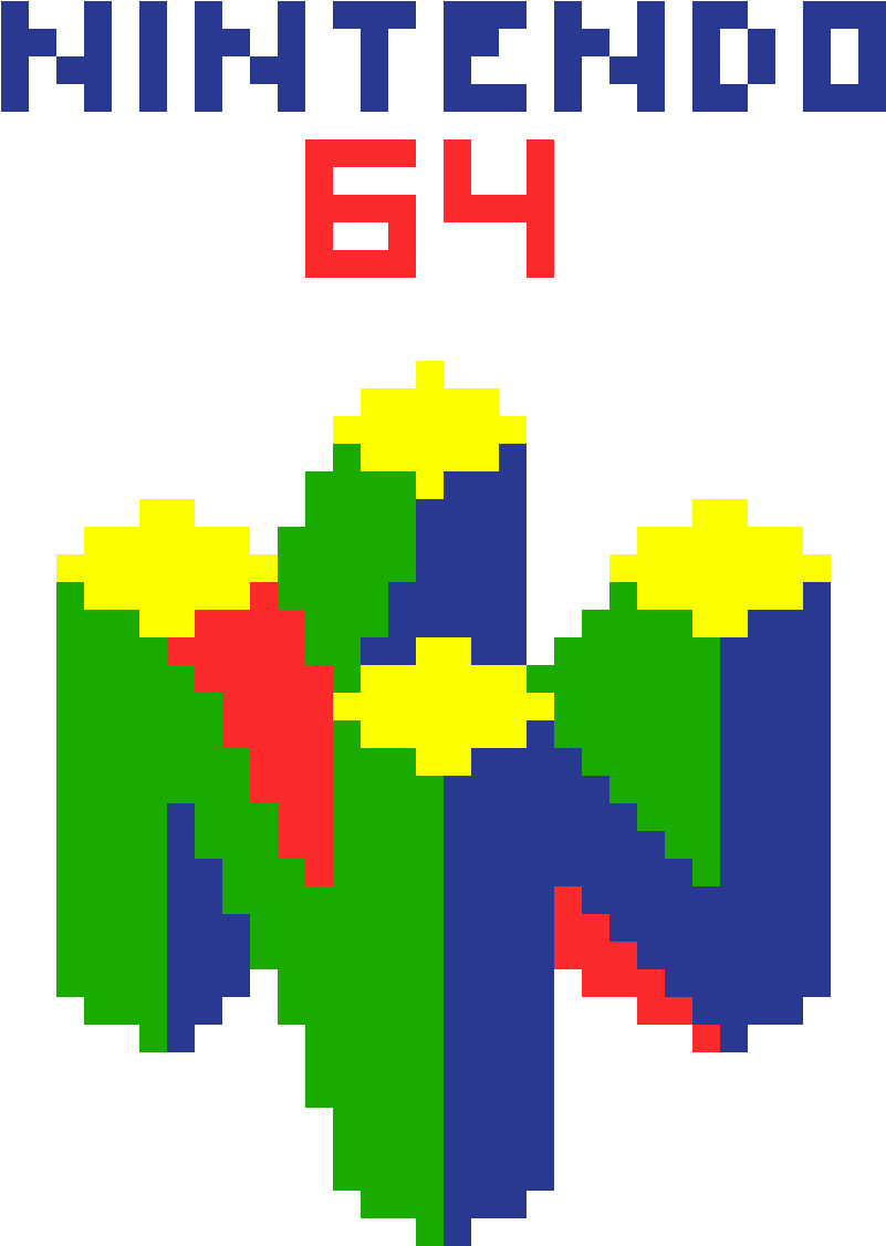 N64 - Video Games Fuse Beads Patterns Clipart (1000x1200), Png Download