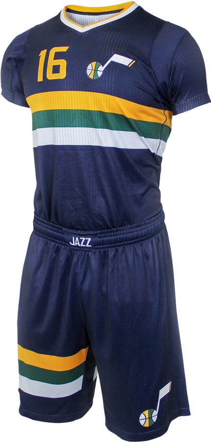 Utah Jazz New Jerseys 2016 Clipart (450x900), Png Download
