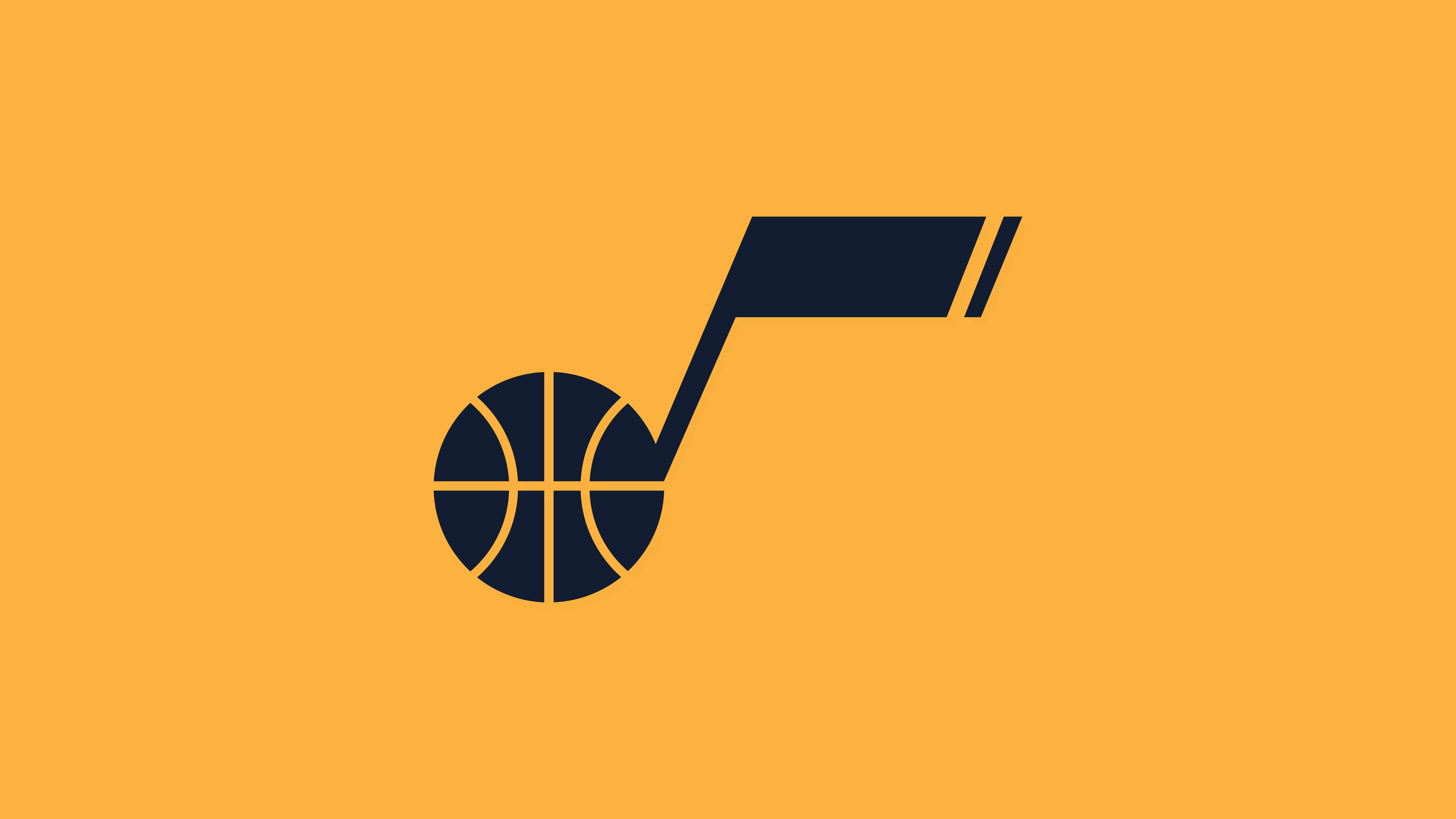 Utah Jazz Yellow Alt Wallpaper - Utah Jazz Iphone Clipart (7680x4320), Png Download