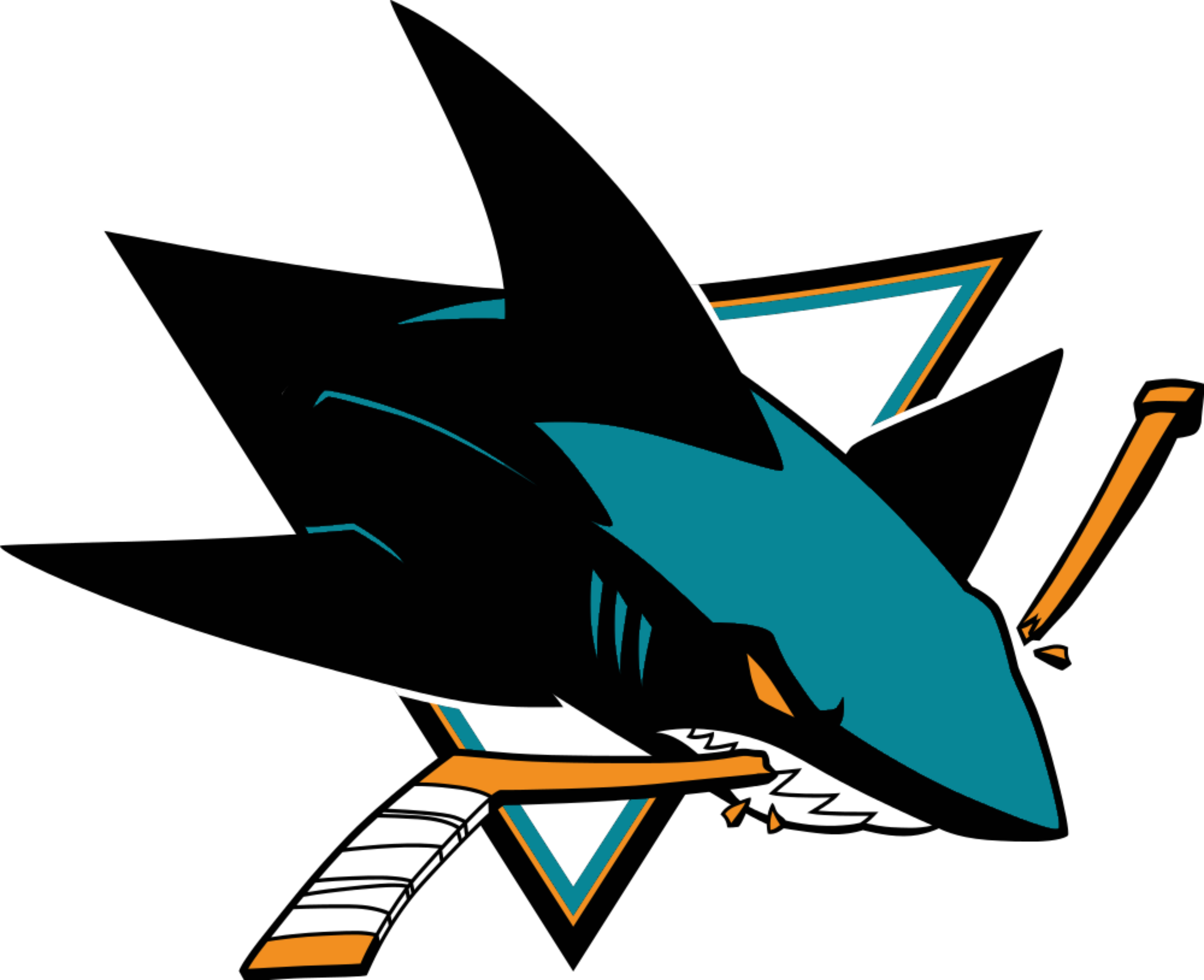 Sharks Nhl Logo By Idabelle Gleason - San Jose Sharks Logo Clipart (1258x1024), Png Download