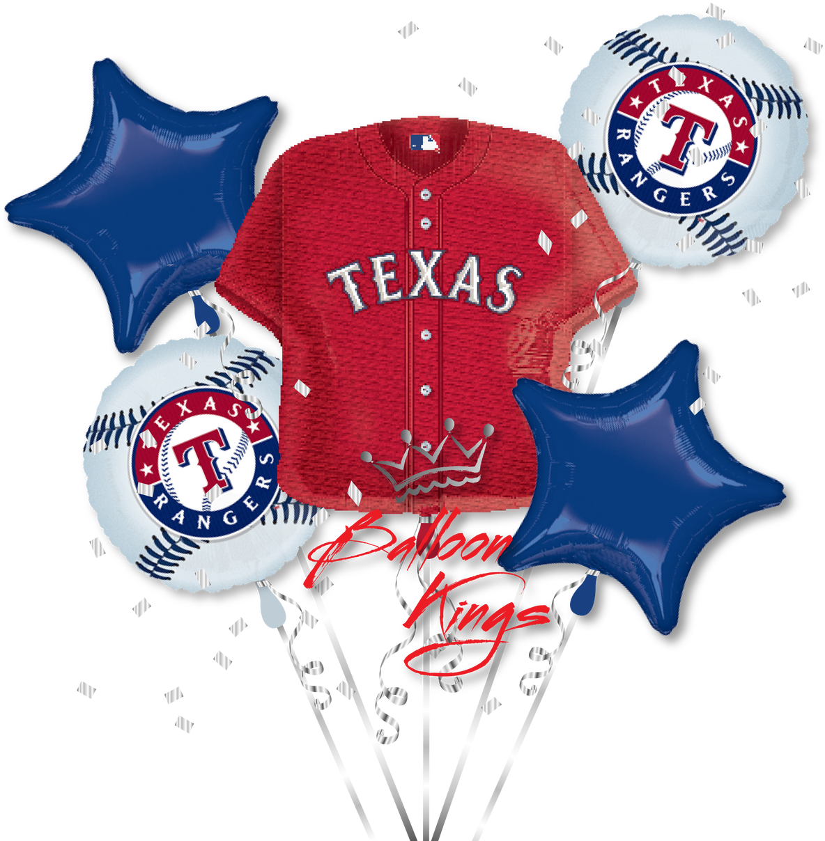 Texas Rangers Bouquet - Dallas Cowboys Transparent Balloons Png Clipart (1280x1280), Png Download