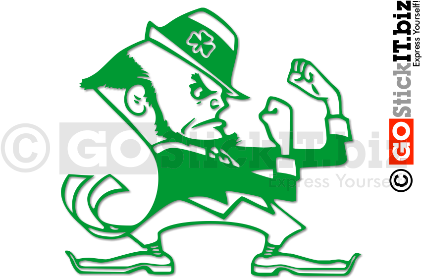 Notre Dame Leprechaun Logo - Grace King Fighting Irish Clipart (900x617), Png Download