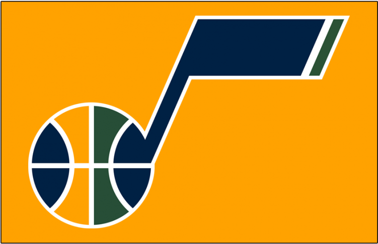 Utah Jazz Primary Logos Iron On Stickers And Peel-off - Utah Jazz Logo 2017 Clipart (750x930), Png Download