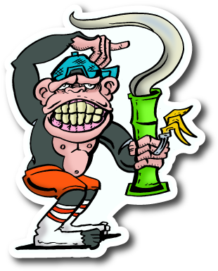 Ape Smoking Sticker - Sticker Clipart (600x600), Png Download
