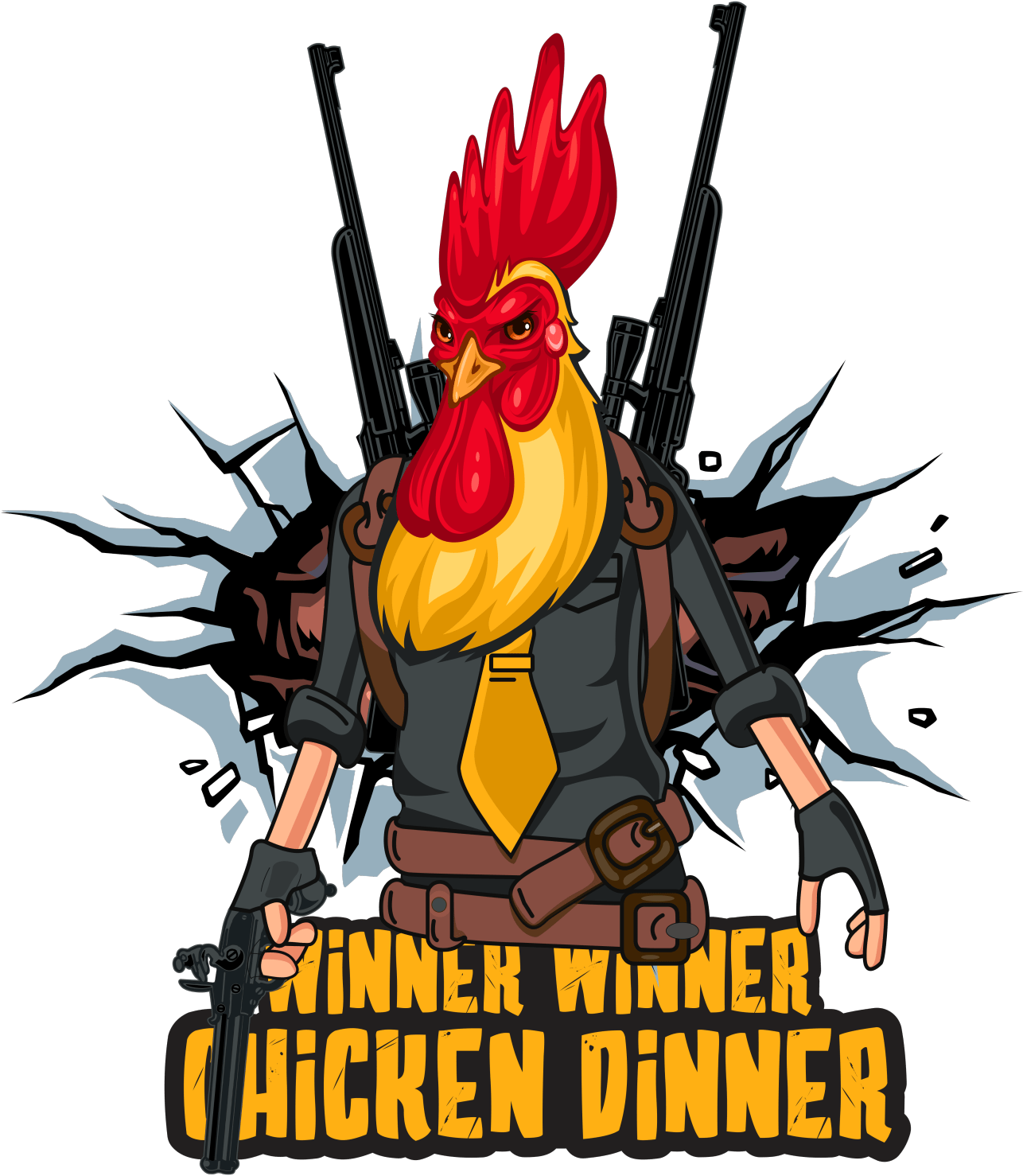 Lifeclothingin Pubg Winner Winner Chicken Dinner Accessories - Pubg Chicken Dinner Logo Png Clipart (1285x1542), Png Download