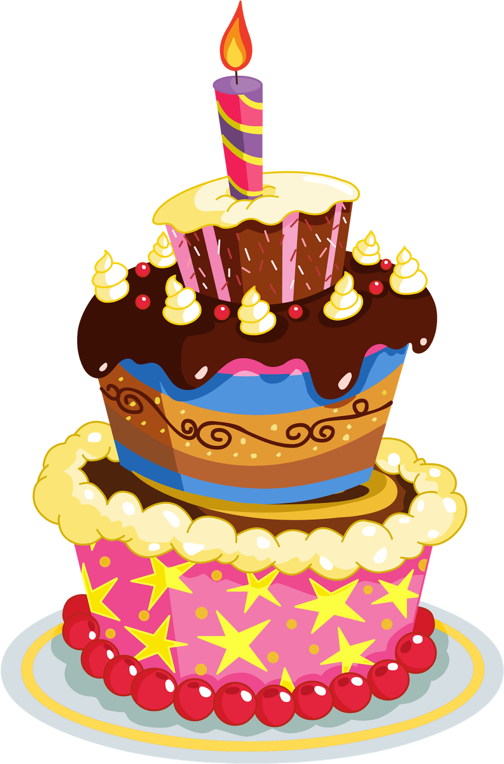 Emoji Clipart Birthday Cake - Happy Birthday Cake Transparent - Png Download (1073x1600), Png Download