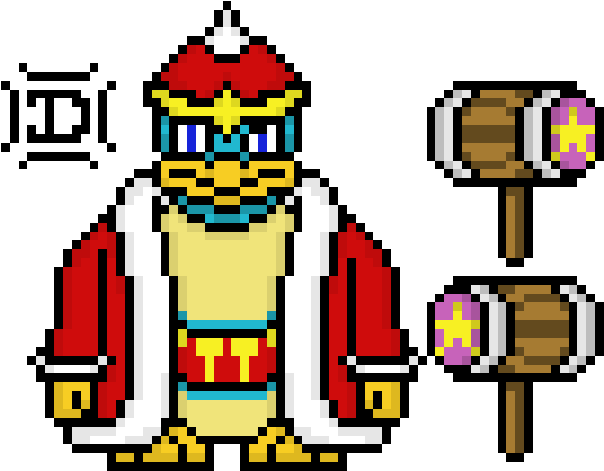 King Dedede - Pixel King Dedede Clipart (720x550), Png Download