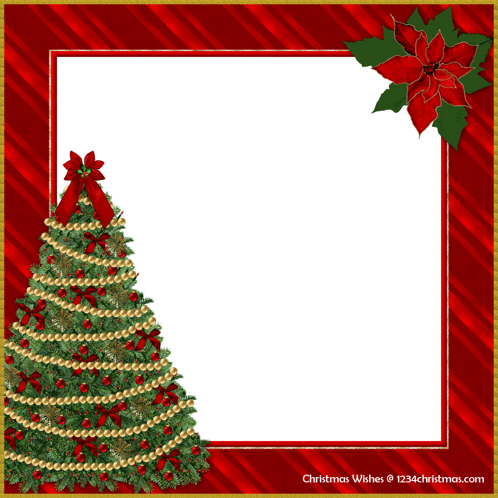 Merry Christmas Photo Frame - Merry Christmas Frame Png Clipart (1024x1024), Png Download