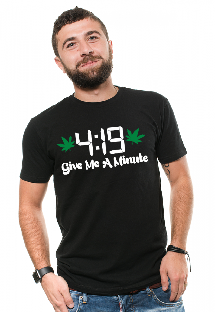 19 Give Me A Minute Mens T-shirt Funny Smoking Marijuana - No Days Off Patriots Shirt Clipart (1200x1200), Png Download