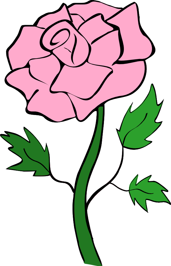 Free Roses Clip Art Pictures Clipartix Dead Emoji Clipart - Pink Rose Clip Art - Png Download (566x879), Png Download
