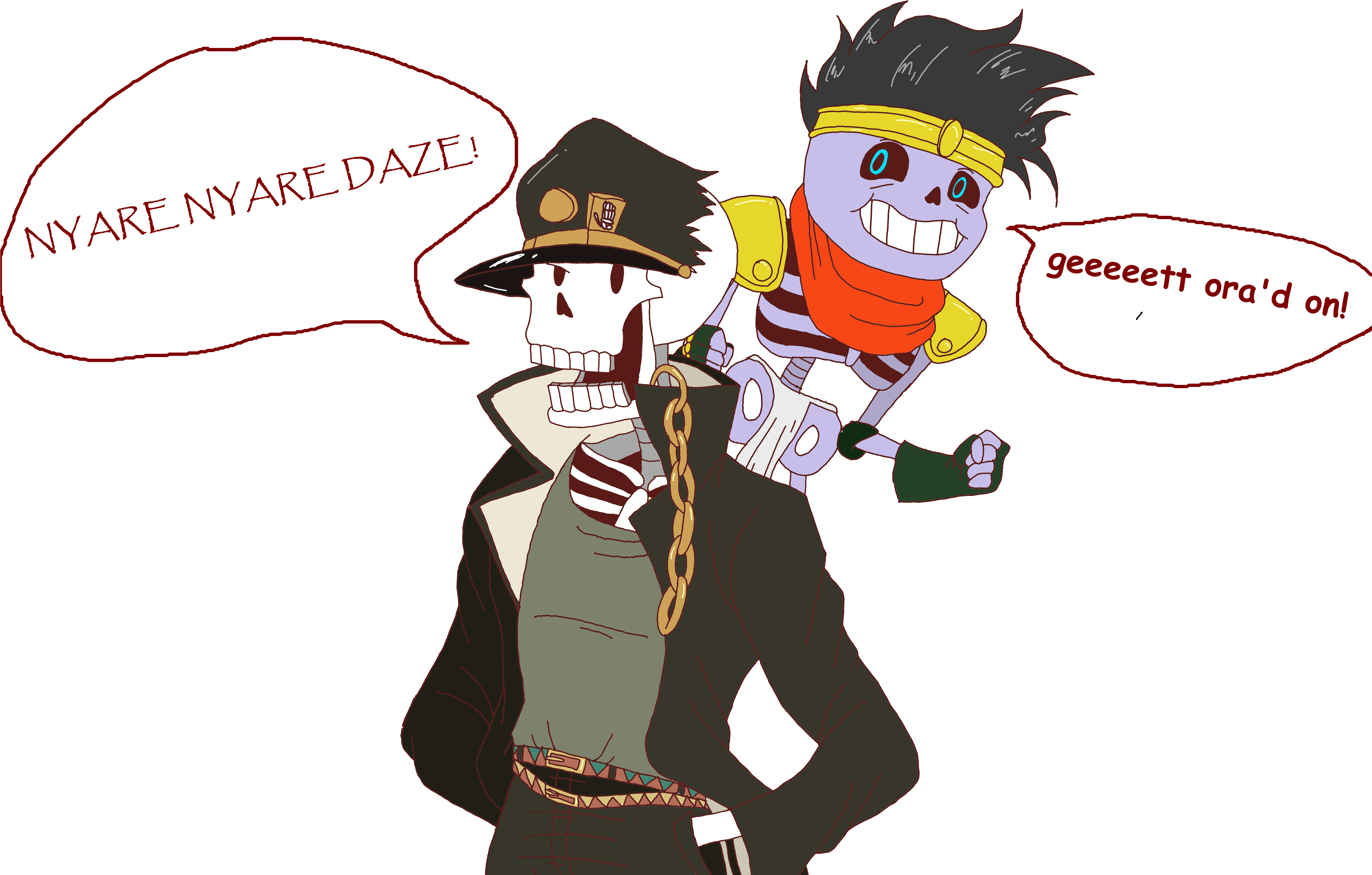 Papyrus Kujo And His Stand, Sans Platinum - Jojo's Bizarre Adventure Sans Clipart (5864x4142), Png Download