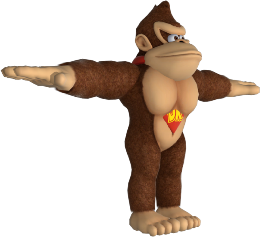 Mario Meme Dank Freetoedit Sticker By Bob Duncan - Donkey Kong T Pose Clipart (1024x887), Png Download