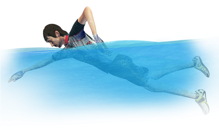 3d Swimming Man Png - Man Swimming Png Clipart (754x480), Png Download