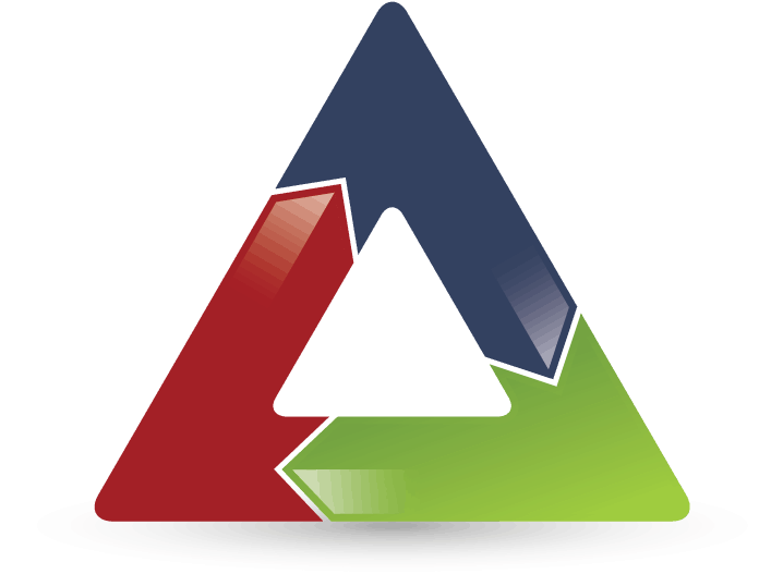 Red, Blue, And Green Triangle Symbol From Cw Suter - Triangle Clipart (718x527), Png Download