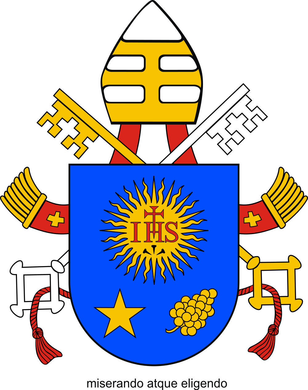 Pope Francis Coat Of Arms And Details Of The Mass Of - Pope Francis Clipart (1000x1268), Png Download