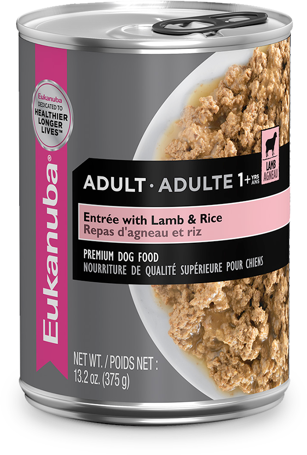 Eukanuba Entrée Lamb And Rice Canned Dog Food - Dog Food Clipart (946x1128), Png Download