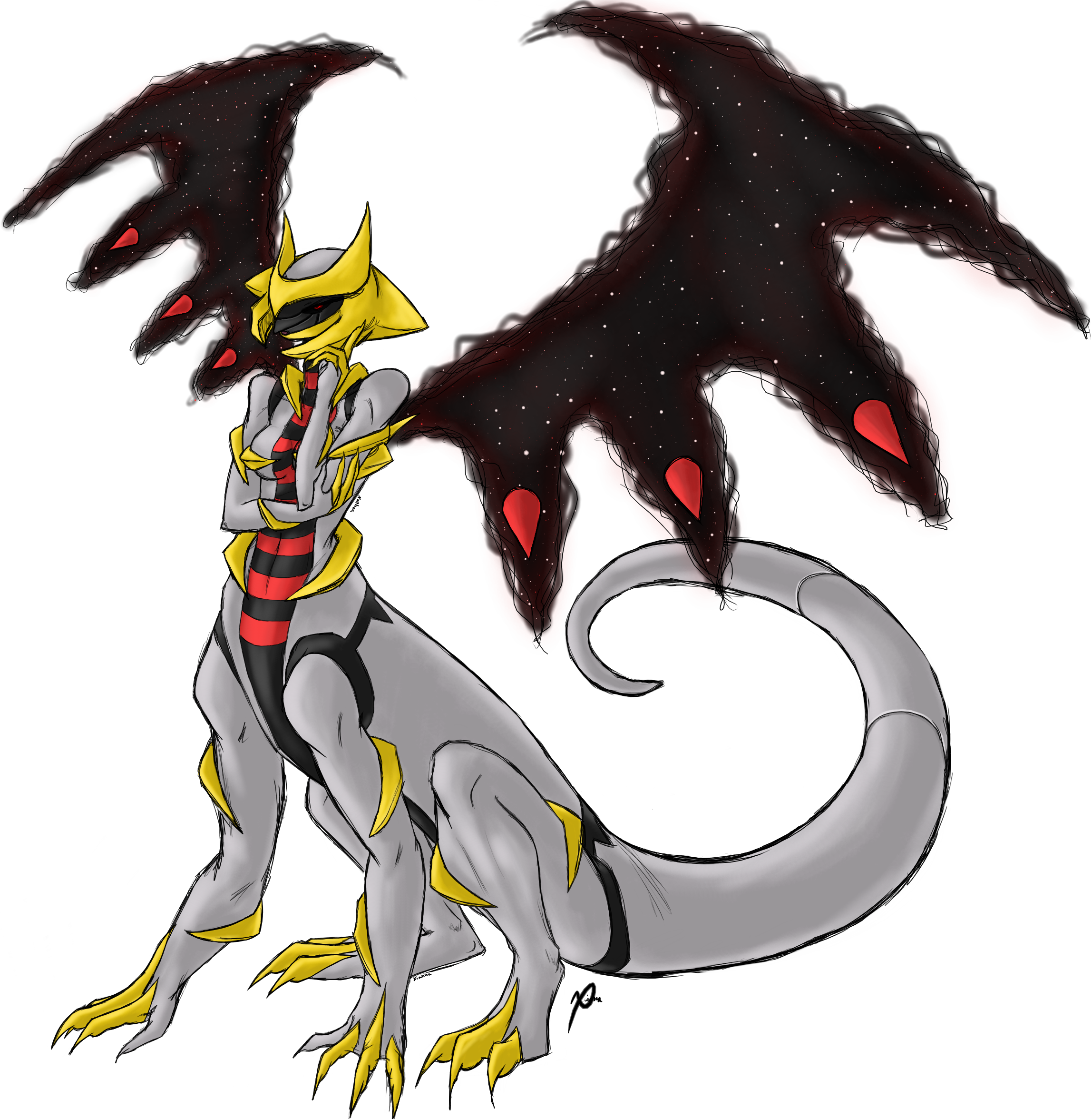 Female Giratina Pokemorph - Female Giratina Clipart (2296x2351), Png Download