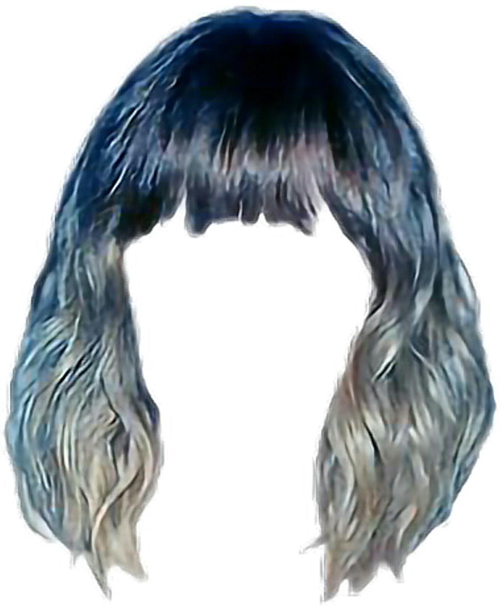 Hair Bangs Bobbedhair Colorful Niche Aesthetic Png Clipart (1024x1240), Png Download