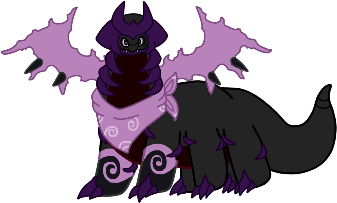 Nightshade As Normal Looking Giratina~ - Cartoon Clipart (1107x684), Png Download