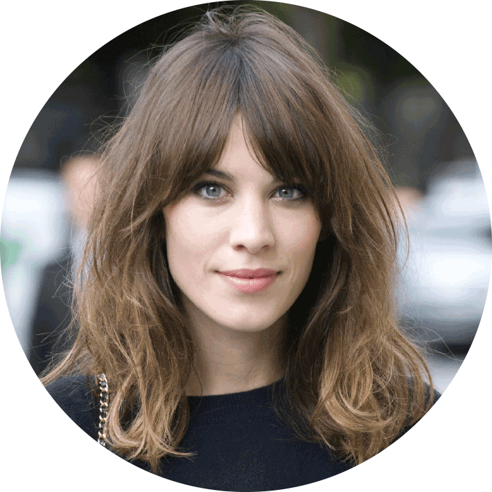 She Bangs - Curtain Bangs Medium Hair Clipart (710x710), Png Download