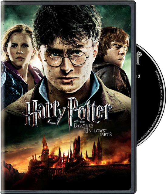 Harry Potter Deathly Hallows Part 2 Blu Ray - Harry Potter And Deathly Hallows Part 2 2011 Dvd Clipart (565x647), Png Download