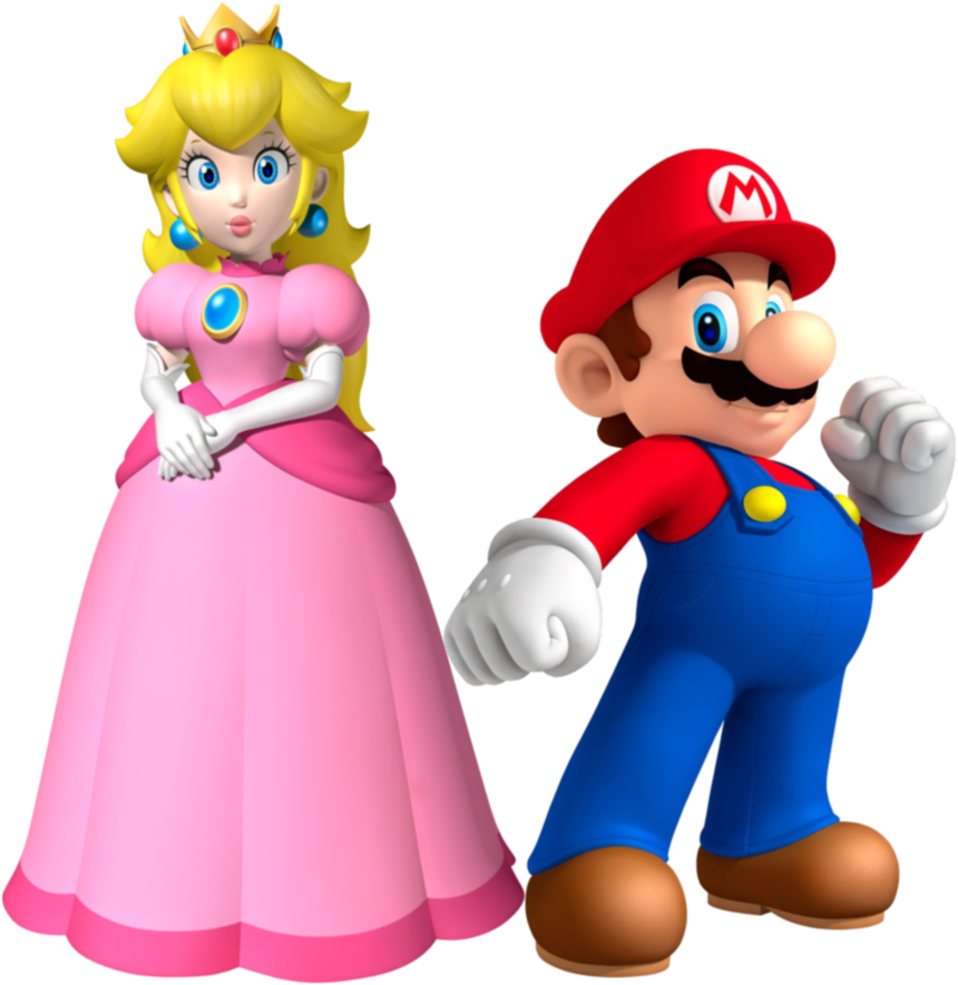 Nintendo Promises More Innovative Ideas For Next Mario - Super Mario And Peach Clipart (900x902), Png Download