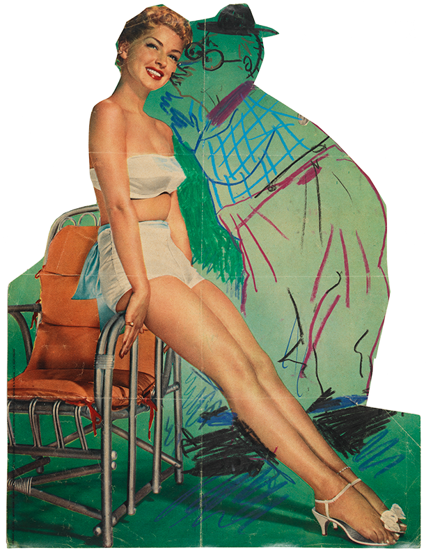 Humorous Composition - Sitting Clipart (611x800), Png Download