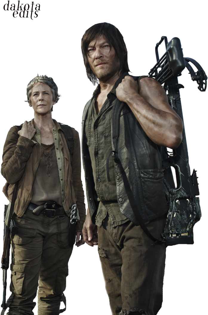 Png The Walking Dead - Walking Dead Daryl Y Carol Clipart (735x1086), Png Download