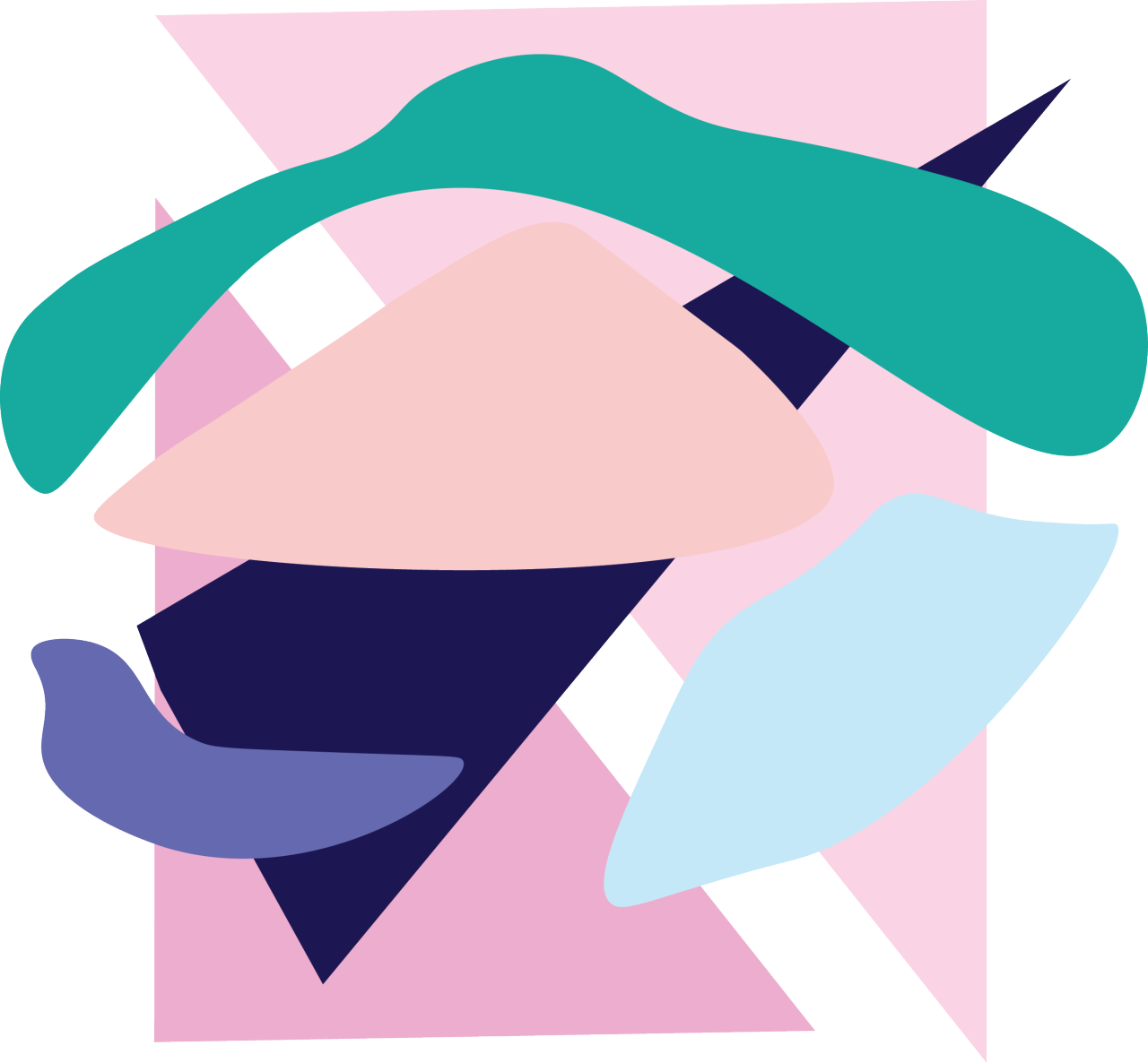 Abstract Shapes Design Color Geometry Aesthetic Simple - Geometric Aesthetic Clipart (1280x1186), Png Download